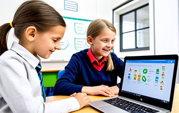 **
"A bright and cheerful elementary school classroom in Germany. Children (ages 8-10) are fully clothed and engaged in a coding activity on laptops. The teacher, a woman in professional dress, is assisting a student. The classroom is decorated with colorful posters related to coding and STEM. Focus on a collaborative and encouraging learning environment. safe for work, appropriate content, fully clothed, professional learning environment, perfect anatomy, correct proportions, natural pose, well-formed hands, proper finger count, natural body proportions, family-friendly."
**