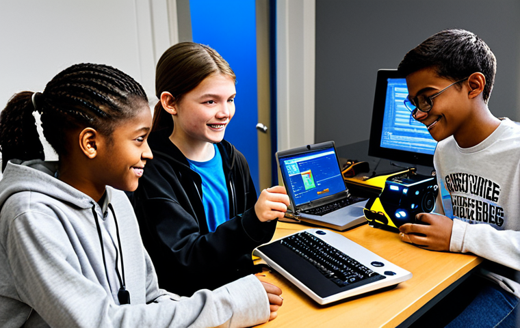 코딩교육지도사 자격증 도전 동기 - Classroom Coding**
"A bright, modern classroom filled with children (ages 8-12) working on laptops,... 코딩교육지도사 자격증 도전 동기 - Classroom Coding**
"A bright, modern classroom filled with children (ages 8-12) working on laptops,...
