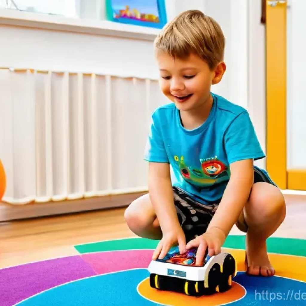 코딩교육지도사와 학습 동기 부여 사례 - **Prompt 1: Playful First Steps into Coding**
    A bright, vibrant image depicting a joyful 6-year-...