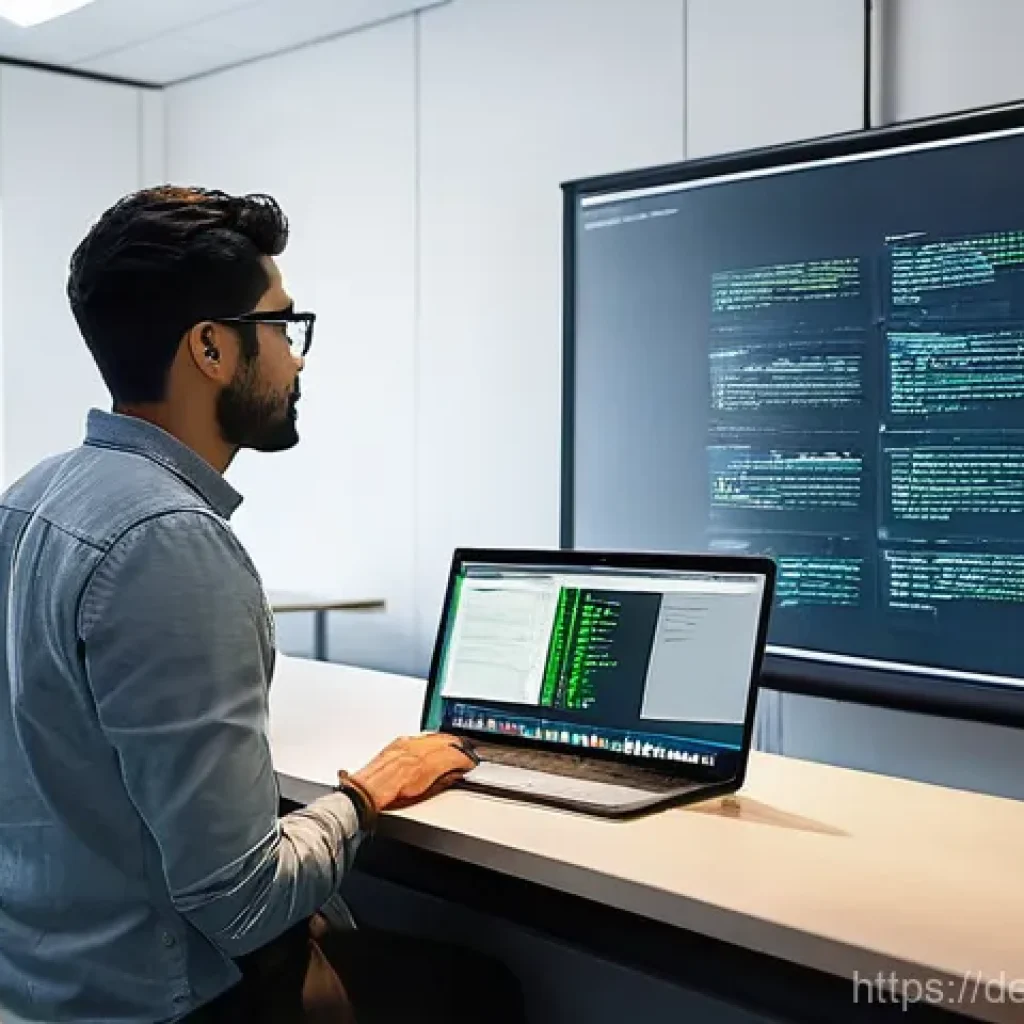 코딩교육지도사와 전문성 향상 교육 - **Prompt:** A dynamic and modern coding classroom scene. An enthusiastic male instructor in his late...