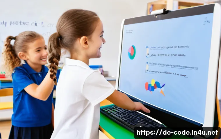 코딩교육지도사 교육과정 분석 - **Prompt 1: "The Future of German Digital Education"**
A vibrant, sunlit modern classroom in a G...